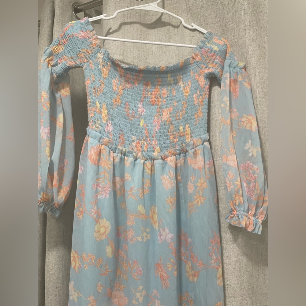 French Connection Women's Diana Hallie Floral Off The Shoulder Long sleeve Dress